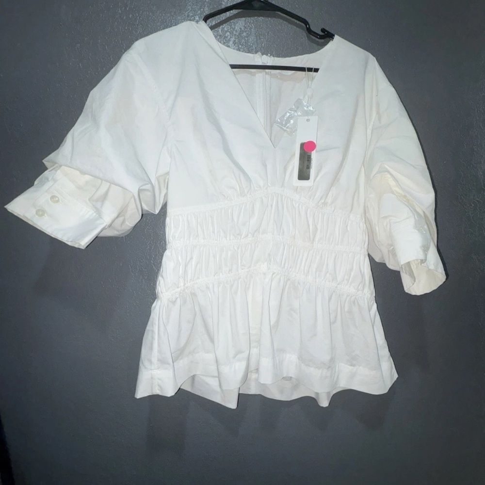 Elegant White Blouse by Jonathan Simkhai